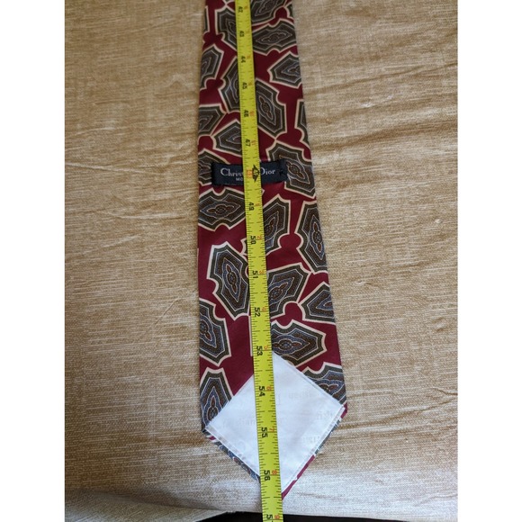 Vintage Christian Dior monsieur lot of 3 ties 2 silk 1 polyester made in USA - Picture 6 of 9